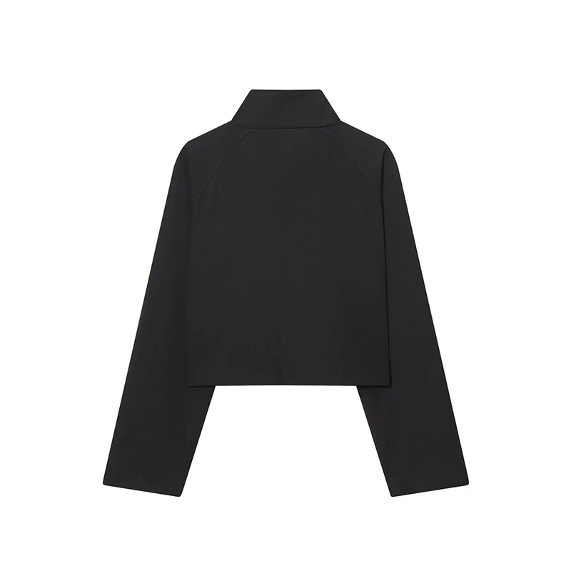 スタンドカラー レディース ジャケット コート 2025 秋 ダブルブレスト ルーズ 女性用 長袖 ジャケット ハイストリート カジュアル ショートコート