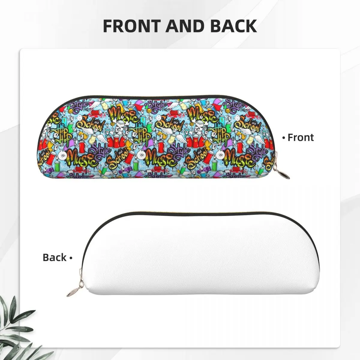 Hip Hop เพลง Graffiti ดินสอกรณีดินสอกระเป๋าเก็บเครื่องเขียนขนาดใหญ่ความจุกล่องปากกาดินสอกระเป๋าสําหรับนักเรียนโรงเรียน