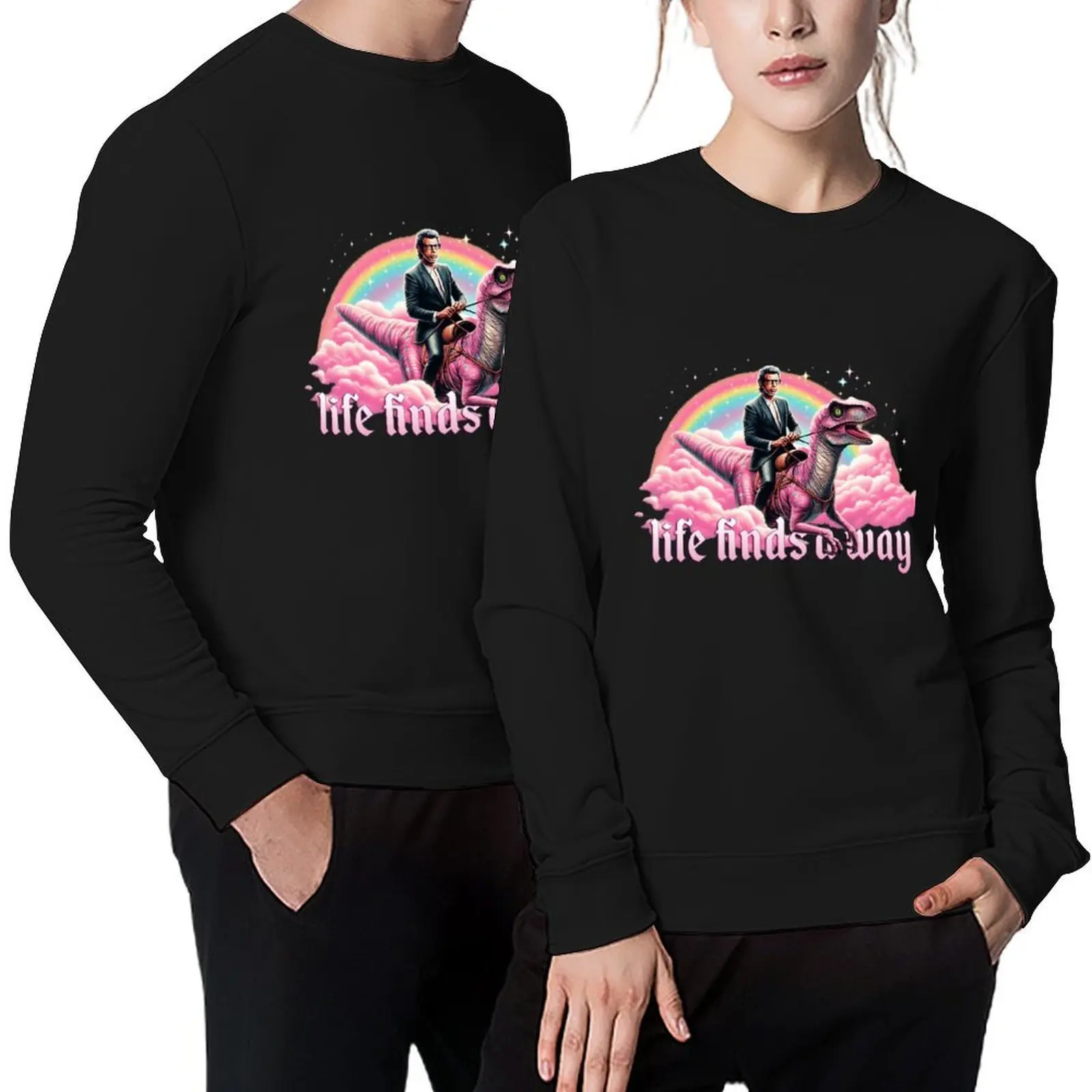 

Life Finds a Way Rainbow Ian Malcolm Pullover anime clothing korean clothes men clothes men's autumn clothes men sweatshirt