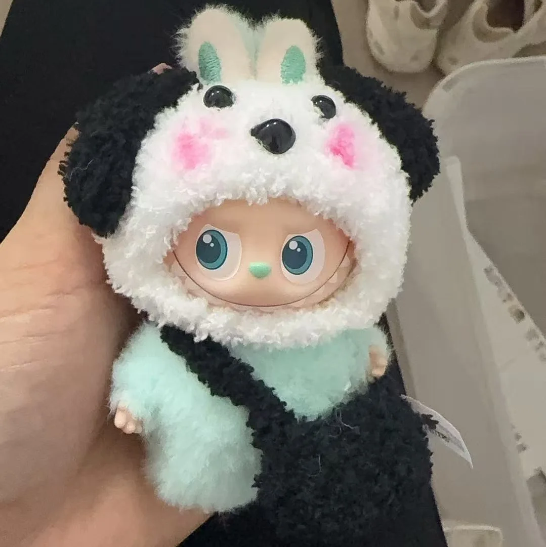 Lovely Little Angel Set For Mini 10cm Labubu 4.0 Doll Clothes Trendy Accessories Fashion Jumpsuit Clothes Accessories No Doll