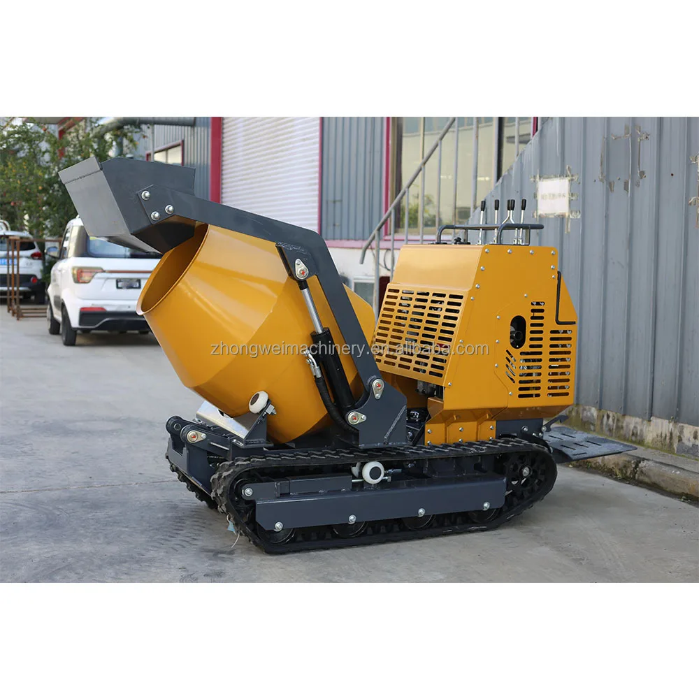 منتج جديد خلاط خرسانة صغير صغير 300L شاحنة قلابة صغيرة ذاتية التحميل محمولة أوتوماتيكية المسار خلاط اسمنت متنقل #5