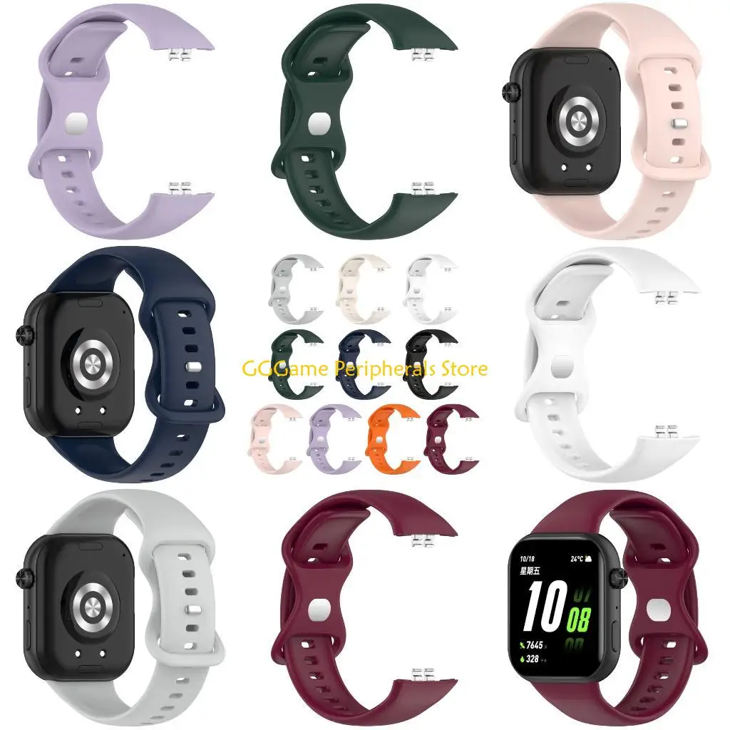 

U55B Stylish Sweatproof Belt Soft Silicone Band Bracelets for ROSSINI 2i Gym Workouts Comfortable Wear Wristband All Day Fit