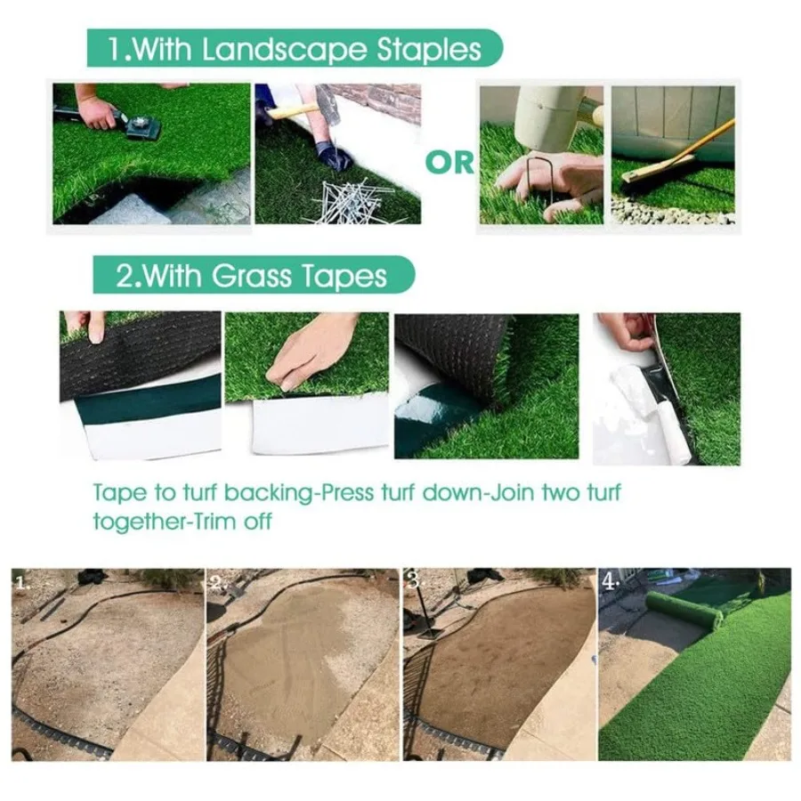 العشب الاصطناعي 1.50 ارتفاع كومة عشب اصطناعي واقعي عشب أسترو صناعي للاستخدام الداخلي والخارجي 4FTX10FT PetFriendly A