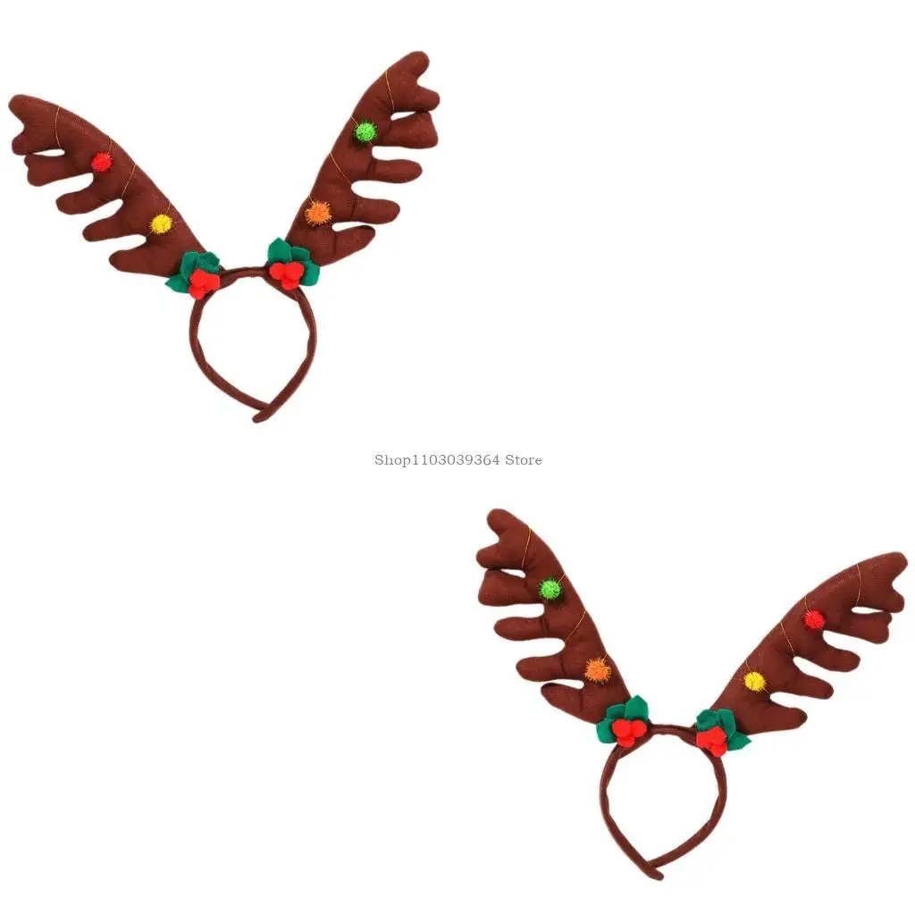 

Soft Fabric Reindeer Antlers Headbands For Christmas Parties And Holiday Event