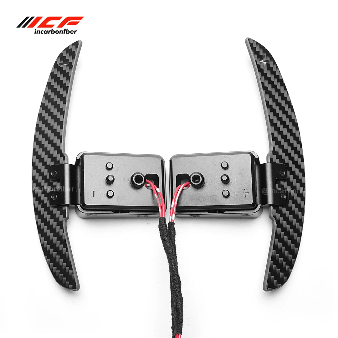 ICF لامعة ألياف الكربون المغناطيسي مجداف شيفتر لسيارات BMW 1-4 سلسلة g20 g30 g80 f20 f21 f30 f22 f80 عجلة القيادة التحول مجداف