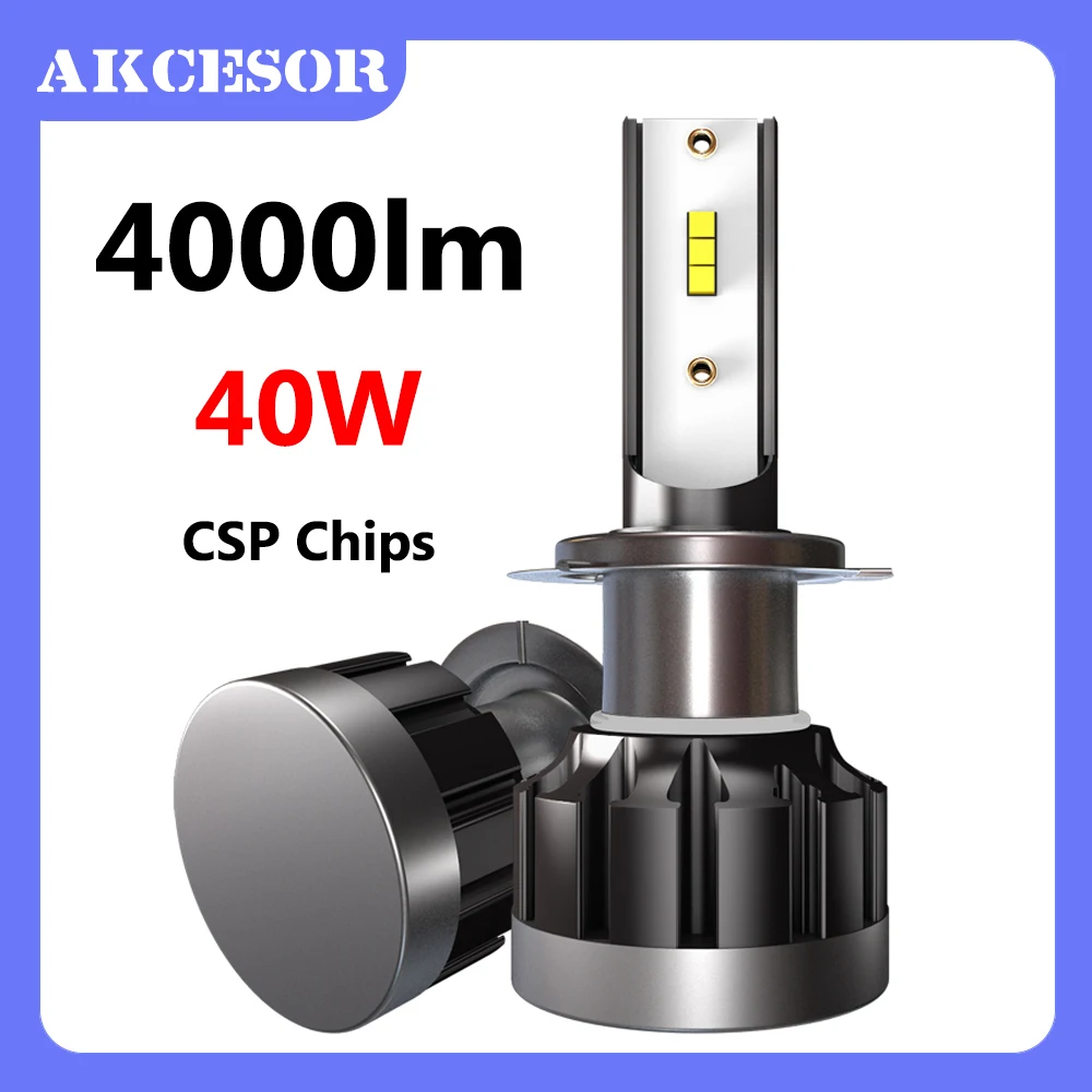 

Car Headlight Bulbs LED H7 H11 9005 H8 H9 Auto Lamp 40W 12V CSP Chips 200% Brightness 6000K Mini Design 4000lm 2pcs with Box