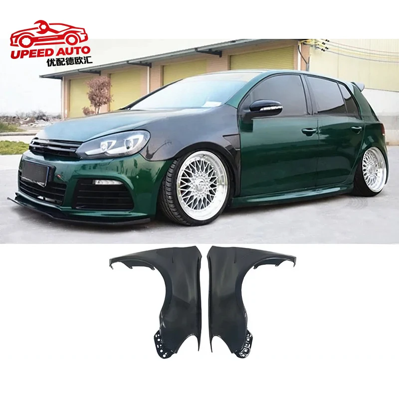 Suitable  for Volkswagen VW GOLF 6 MK 6 GTI R20 R Modified Carbon fiber Car Prevent Mud SplashingFront fender With Vents