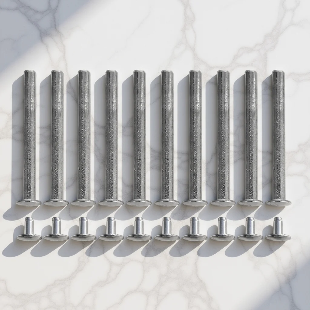 

10Sets Easy Install Hand Fan Shaft Rivets and Nuts Repair Kit for Various Fans Silver Folding Fan Nails Metal Shaft Rivets