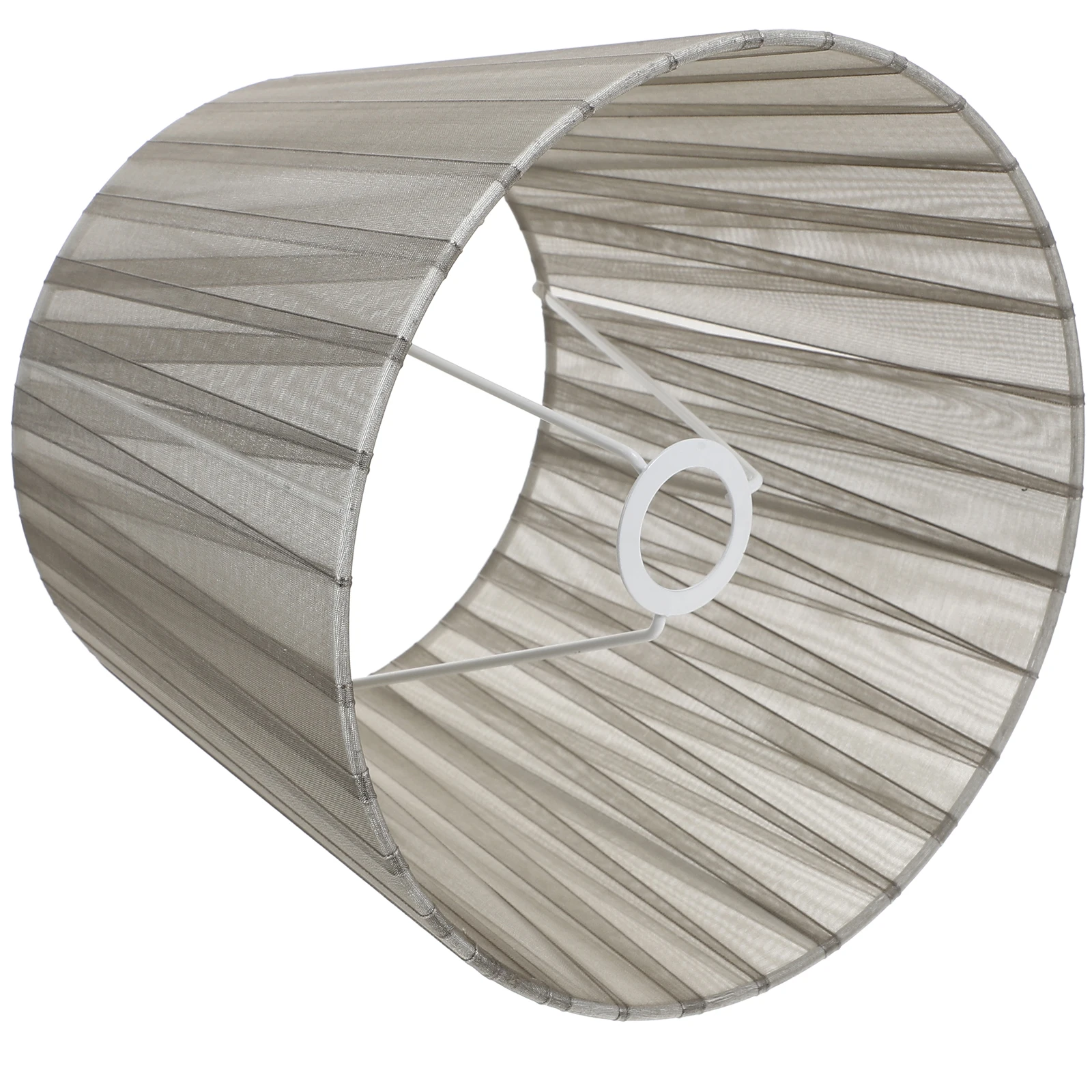 

Grey Lampshade for Bedroom Table Lamp Wire Drum Shades Replacement Socket Cover Home Hotel Decor Lighting Accessories