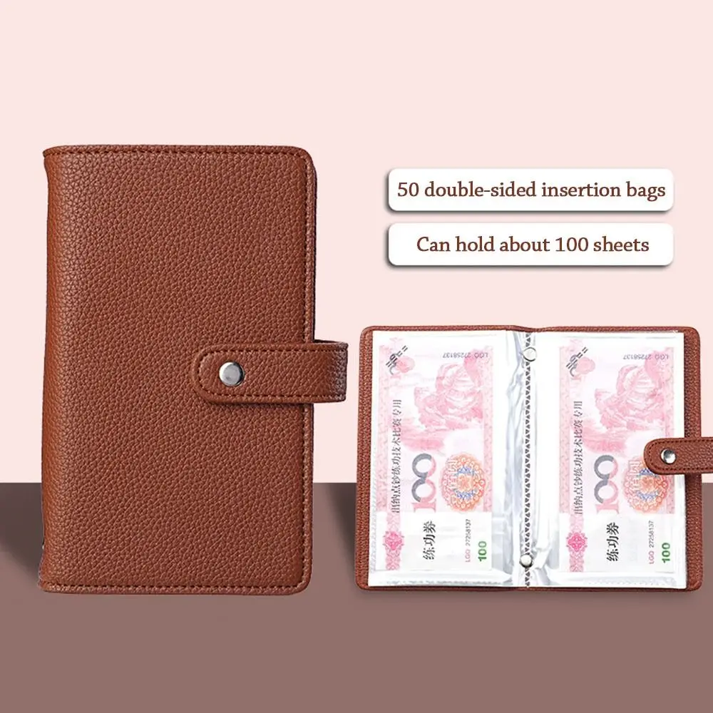 Save Money 100 Envelopes Money Saving Challenge PU Waterproof Savings Binder Reusable Portable Money Collection Book Couples