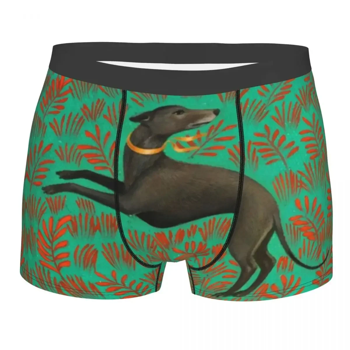 Custom Sihthound Greyhound Flowers Art Boxers Shorts Men's Dog Animal Briefs Underwear Novelty Underpants