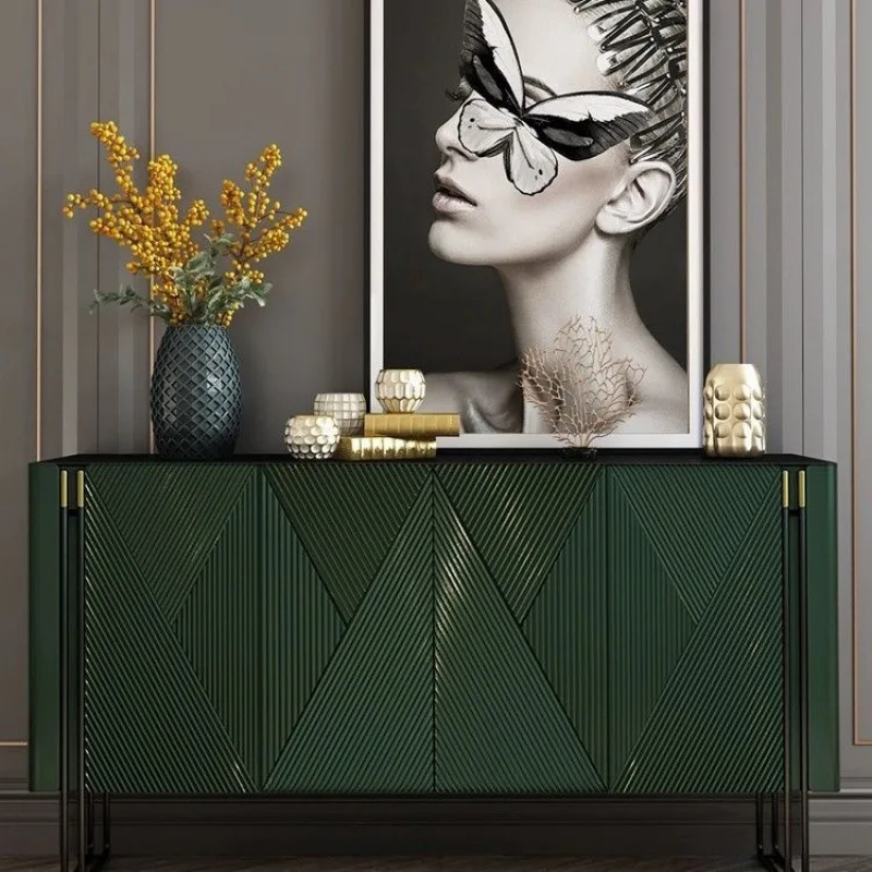 

Modern light luxury minimalist living room partition cabinet simple marble rock slab dining side cabinet large capacity locker