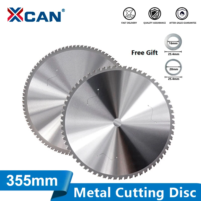 XCAN Metal Cutting Blade 355mm Tarcza do piły tarczowej do aluminium, żelaza, stali, tarcza do cięcia metalu, tarcza do piły węglikowej 66T 80T 90T