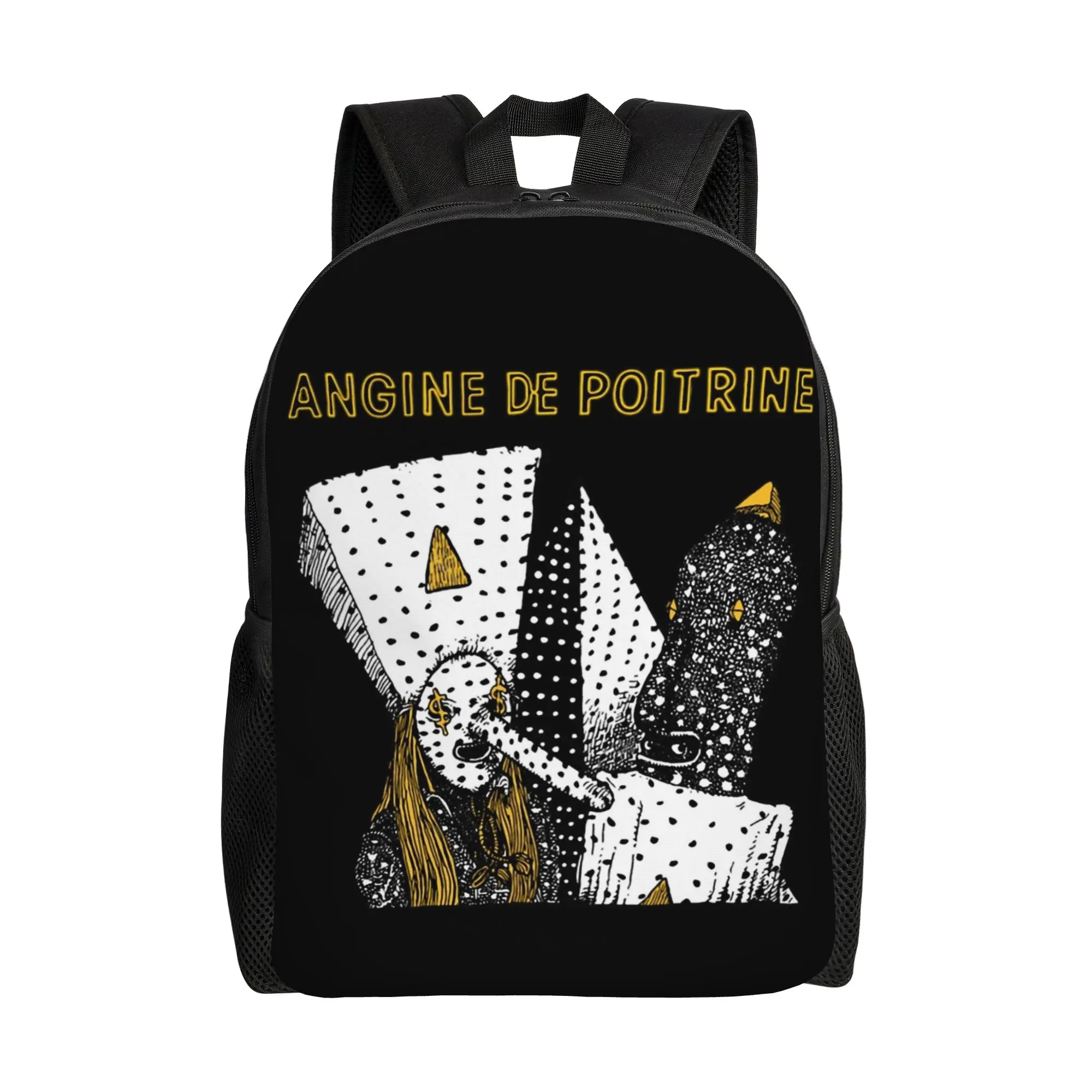 

Рюкзак Metal Band Angine de Poitrine Rock для мужчин и женщин, модный, для старшей школы, деловой, повседневный, сумка для ноутбука, спортивная сумка через плечо