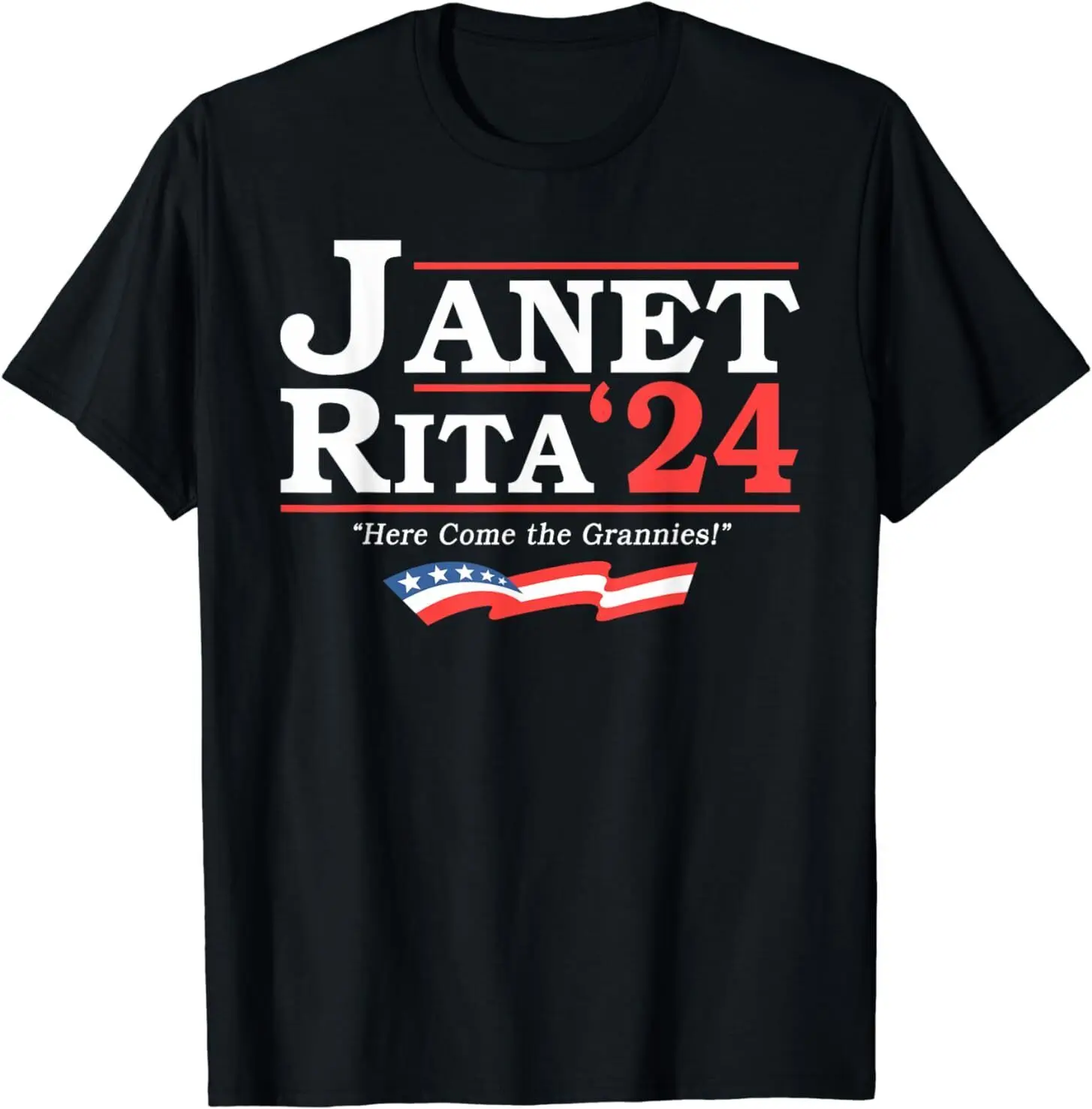 

Футболка с надписью «Janet and Rita», 2024