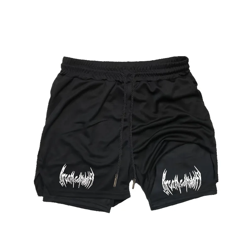 

Men's 2-in-1 Quick Drying Sports Shorts, Double Printed - Quick Drying, Breathable, Stretchy Suitable for Both Men and Women