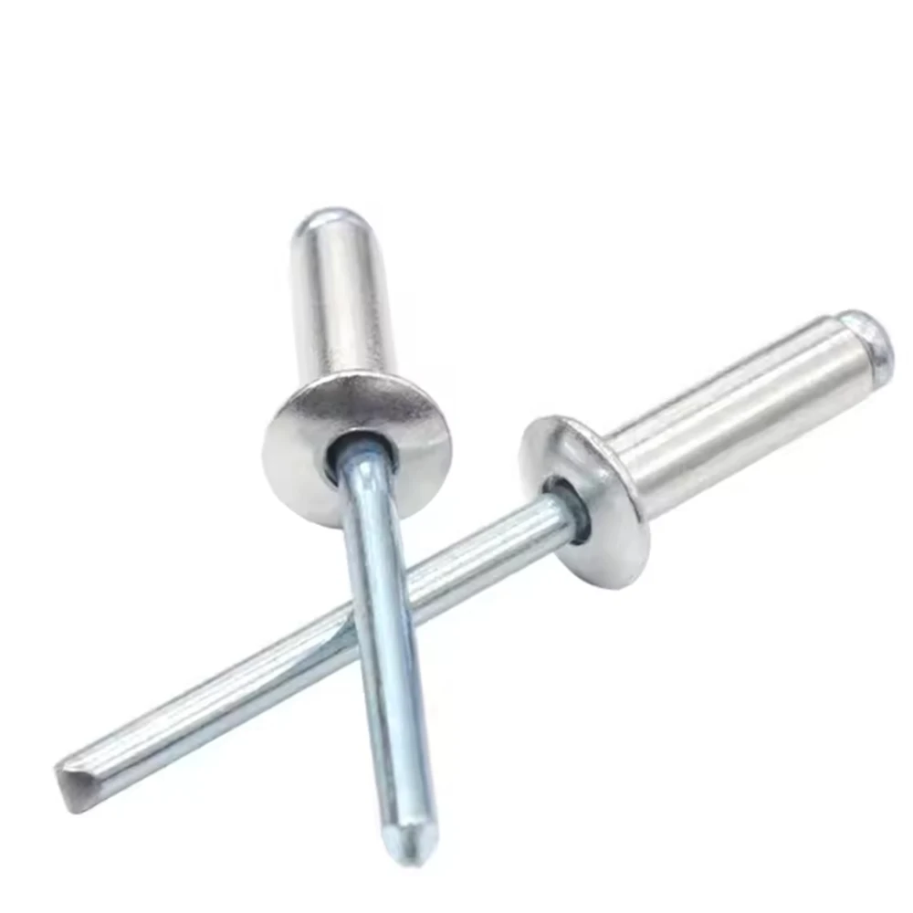 Round Head Blind Pop Rivet White M2.4 M2.8 M3.0 M3.2 M3.6 M4 M5 M6.4 Aluminium Exhaust Rivets Pull Nail Fasteners Length 4-50mm
