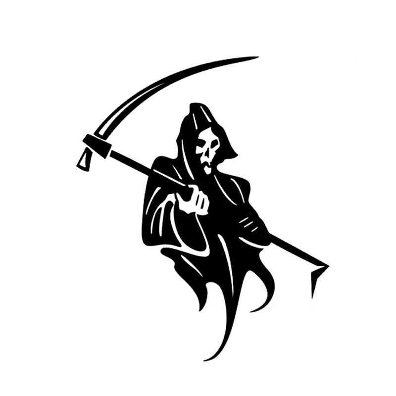 

Car Sticker Personalized Scythe Skull Graphic Decorative Sticker Creative Applies To Various Models, 15cm*13cm