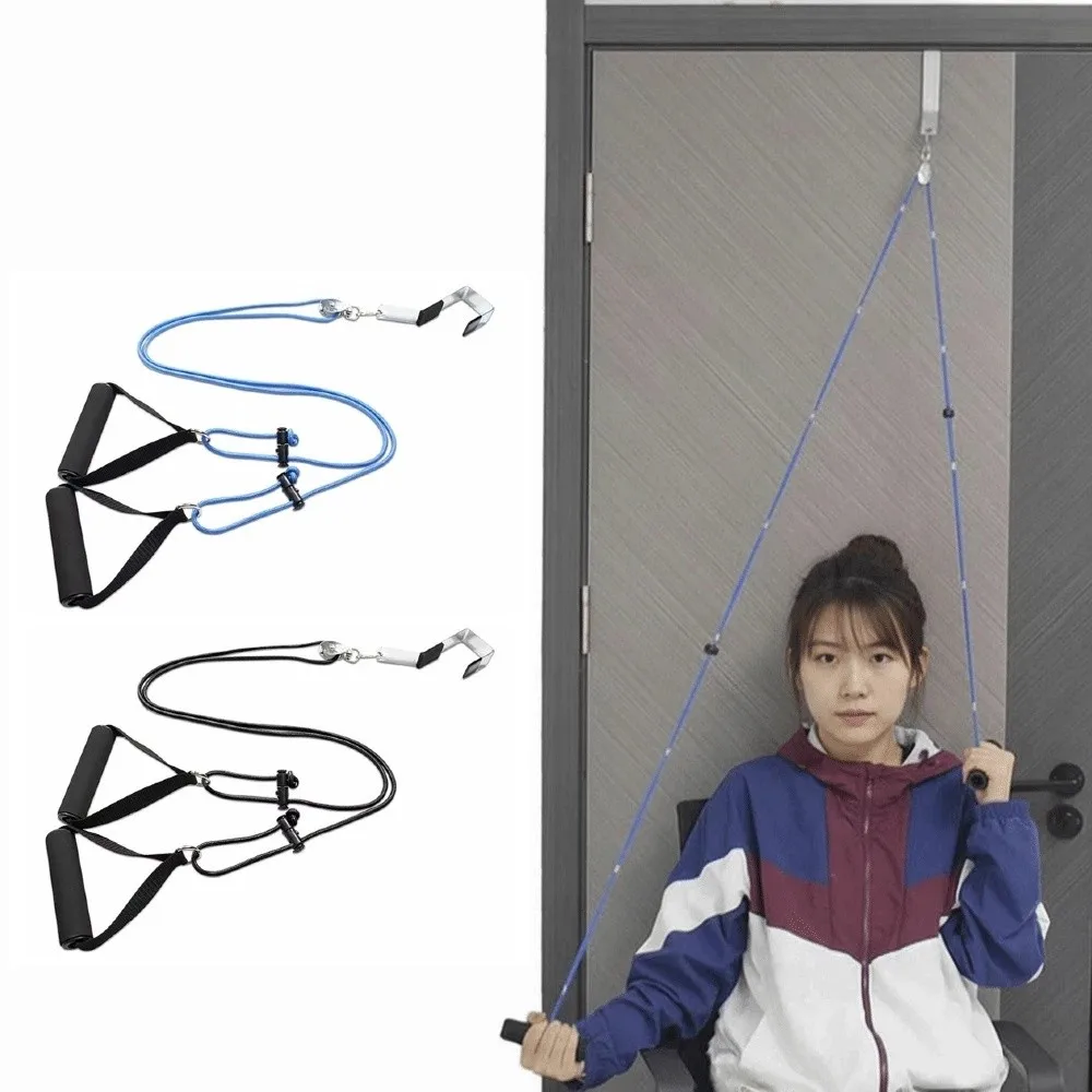 

Over The Door Shoulder Exercise Pulley 2m Door Anchor Mounted Shoulder Exercise Trainer Stretching Exercise Resistance Rope