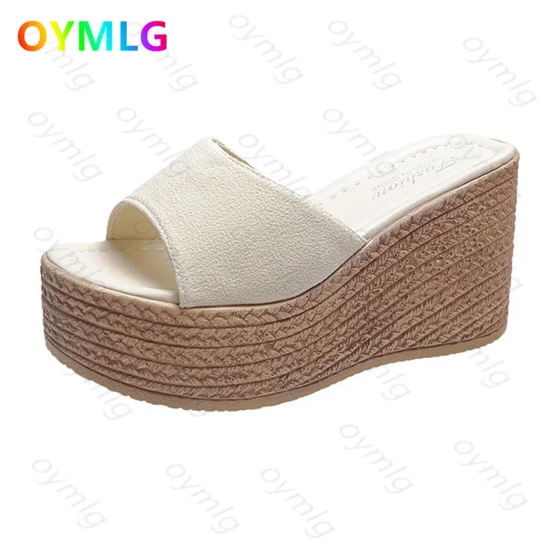 2021 fashion women's shoes flower women's sandals car line non-slip holiday beach seaside slope heel comfortable sandals