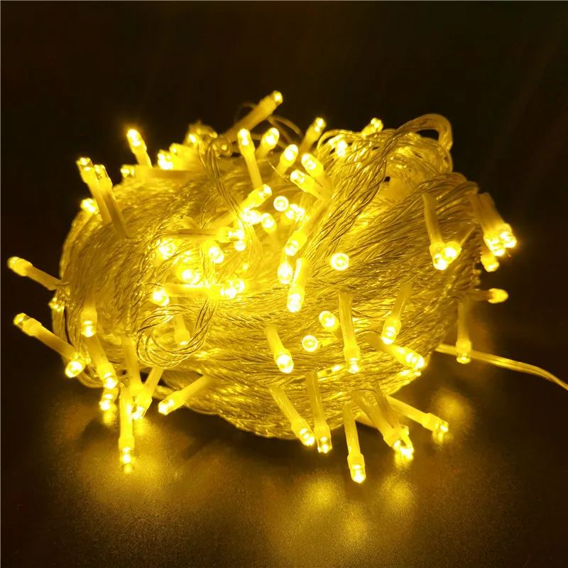 EU Plug 10M 20M Outdoor Christmas LED String Light 8 Mode Garlands Decoraction Fairy Lamp For Home Wedding Party Holiday Lights