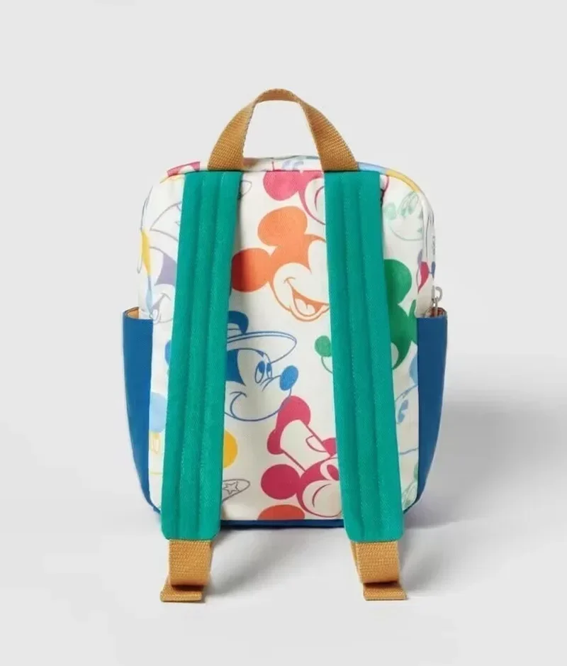 Disney 2025 nueva moda bolso escolar para niños mochila multifuncional para estudiantes mochila con estampado de Mickey Mouse a juego de colores