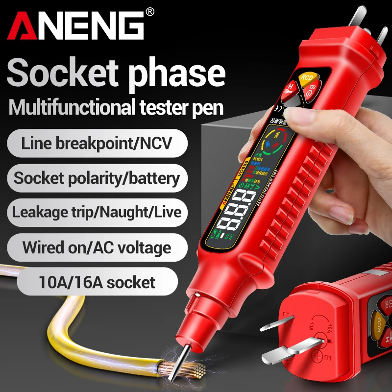 

ANENG Tracker Tester Professional Line LAN detector NCV Sensor Non-contact Wire Breakpoint location Diagnose Tone Detector Tools