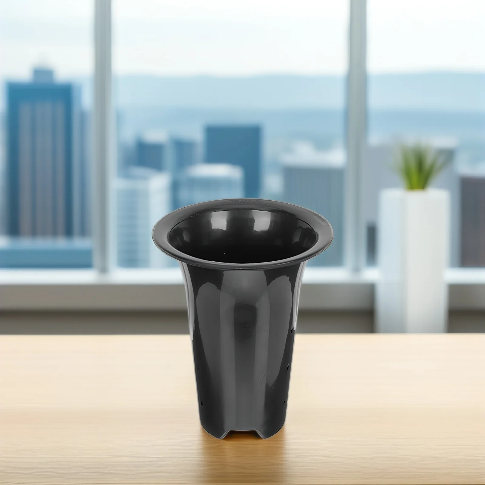 

10pcs Orchid Pots Indoor Plant Nursery Flower Breathable Round Planter Plastic Black Durable Long Serving Life