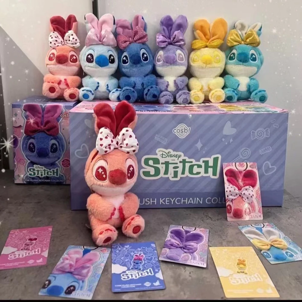 

Disney Candy Stitch Series Blind Box Anime Stuffed Doll Toys Cute Keychain Bag Plush Pendant Collectible Surprise Mystery Gifts