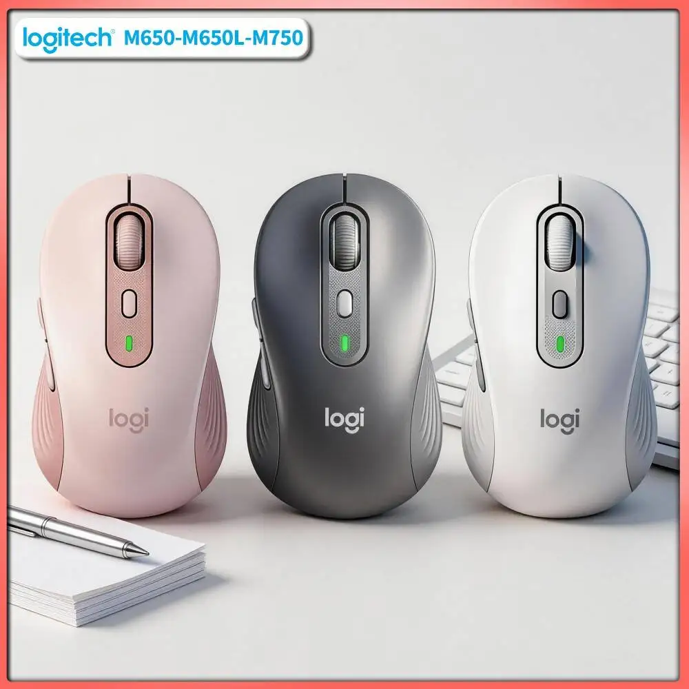 Logitech M750 Silent Mouse - 90% Noise Reduction Tech, Soft Comfort Grips, 24-Month Battery, Study Desk Pick Tool