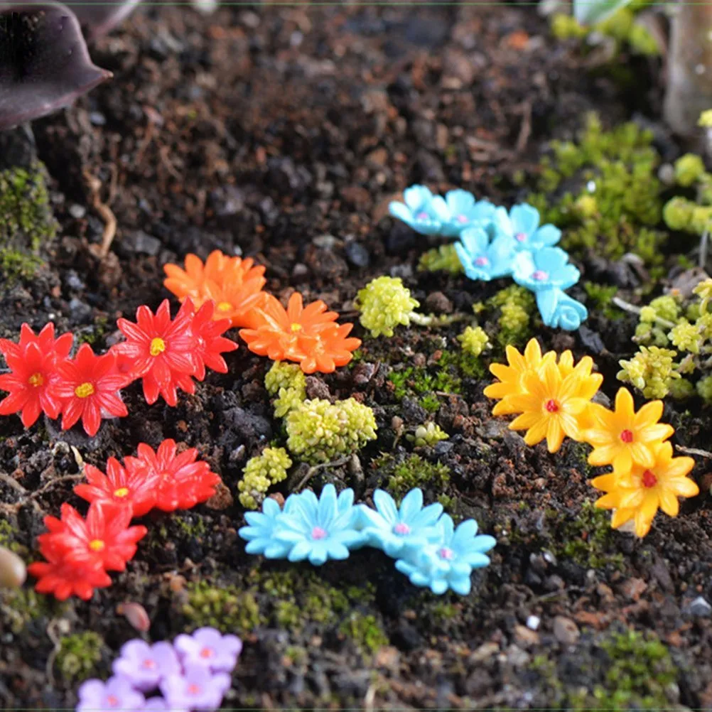 

10pcs Miniature Flower Moss Bonsai Diy Fairy Garden Succulent Landscape Fence Pot Terrarium Accessories Gift For Kids Lovers