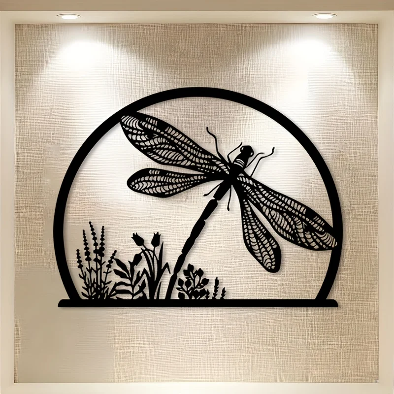 Brand Dragonfly Metal Wall Art Rustproof Iron Statue Mural Decor Garden Fence Nature Enthusiasts