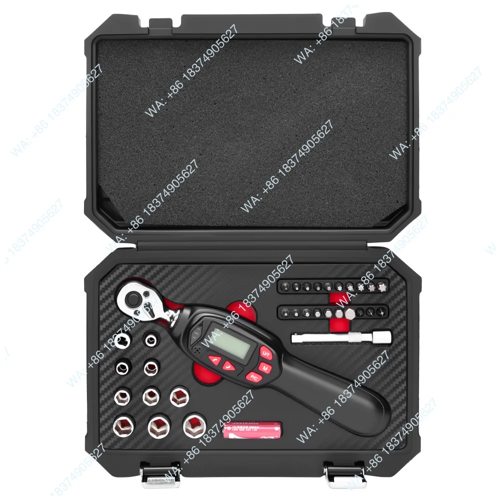 32-Piece digital torque wrench set, preset torque wrench auto repair motorcycle spark plug repair full set