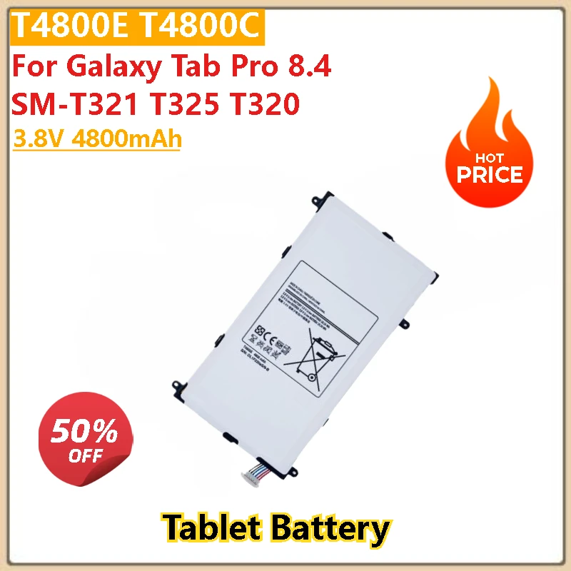 タブレットバッテリー 4800mAh-9500mAh T4800E T4800C T9500C サムスン Galaxy Tab Pro 8.4 SM T325 T320 T321 Note pro 12.2 SM P900 P901用