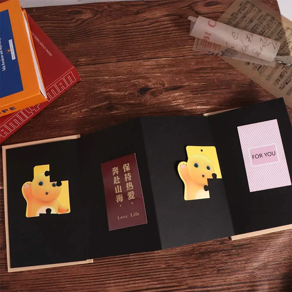 للطي الأكورديون ألبوم صور هدية Photocard كرافت ورقة مفاجأة صور كتاب 8 صفحة الحرف اليدوية DIY مفاجأة هدية الأصدقاء #4