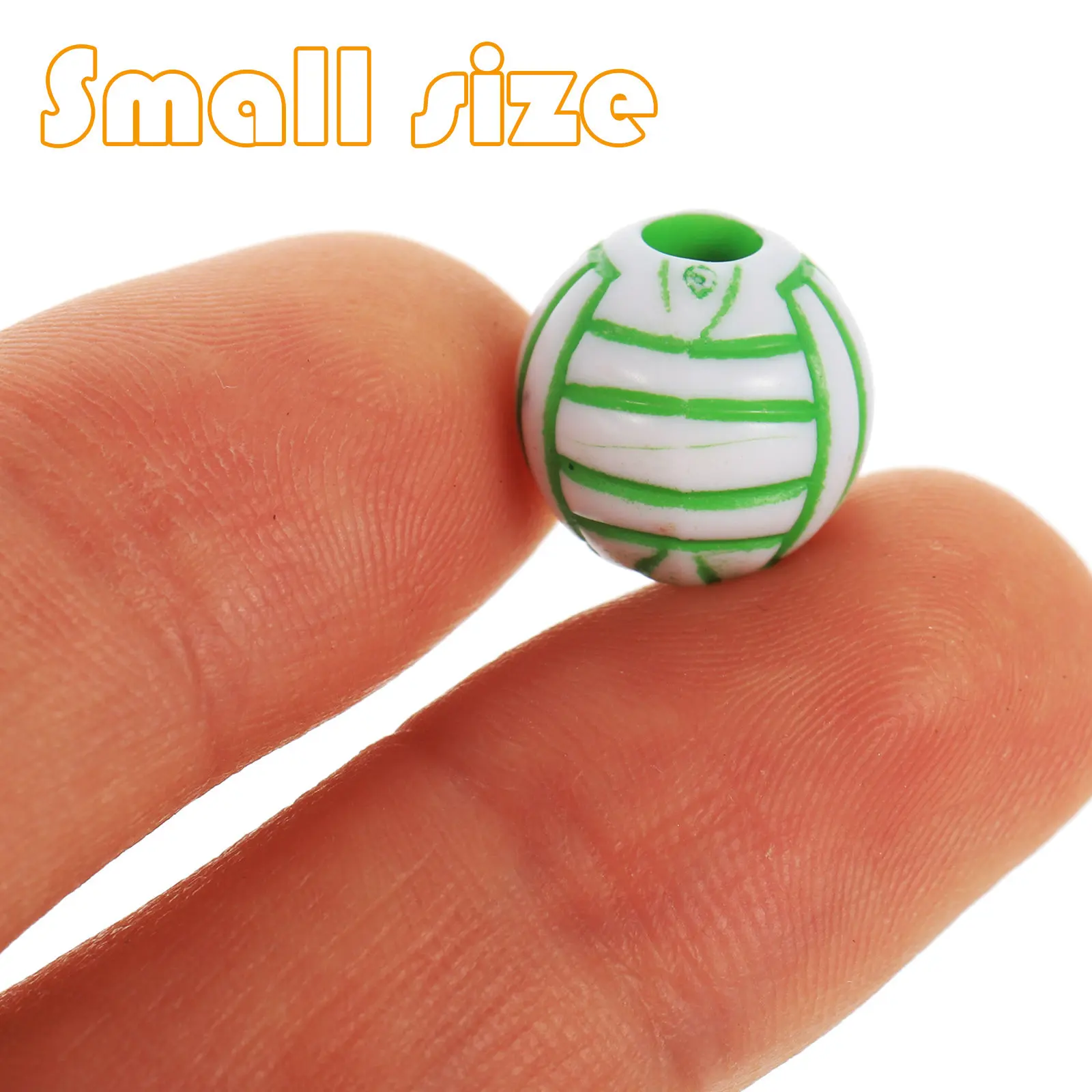 

100Pcs Volleyball DIY Jewelry Acrylic Beads Sports Beads for Bracelet Making Necklace Accessories Acrylic Volleyball Bead