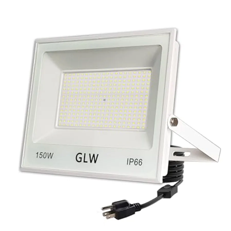 

LED Flood Light IP66 Waterproof Super Bright Work Lights, 13, 000lm 6500K Daylight White Outdoor Spotlight for Garage, Playgrou