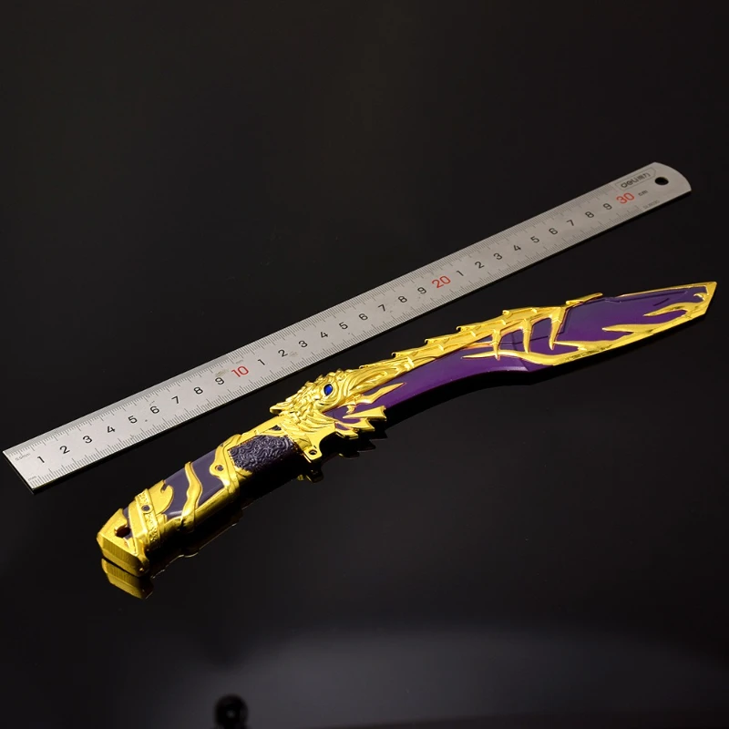 30 ซม./11.81in CrossFire เกมอุปกรณ์ต่อพ่วง Fire Unicorn เนปาล Unyielding Veteran การฝึกอบรมมีดอาวุธโลหะรุ่นของเล่นหัตถกรรมของขวัญ