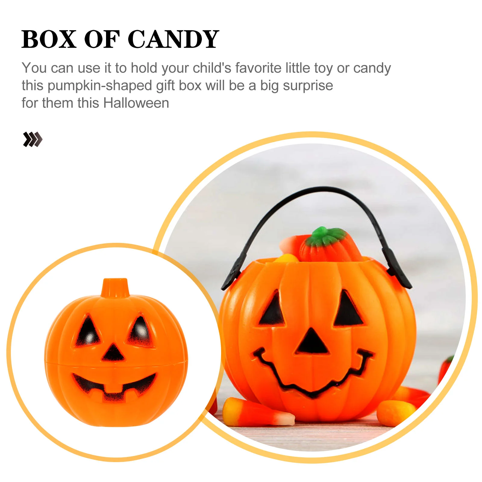 6 Pcs Halloween Small Pumpkin Props Decorations Vending Machine Toys Storage Containers Basket