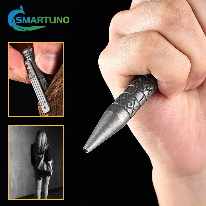 Imagem -03 - Multi-funcional Titanium Tactical Pen Self Defense Ballpoint Emergência Windows Breaker Suprimentos de Sobrevivência ao ar Livre