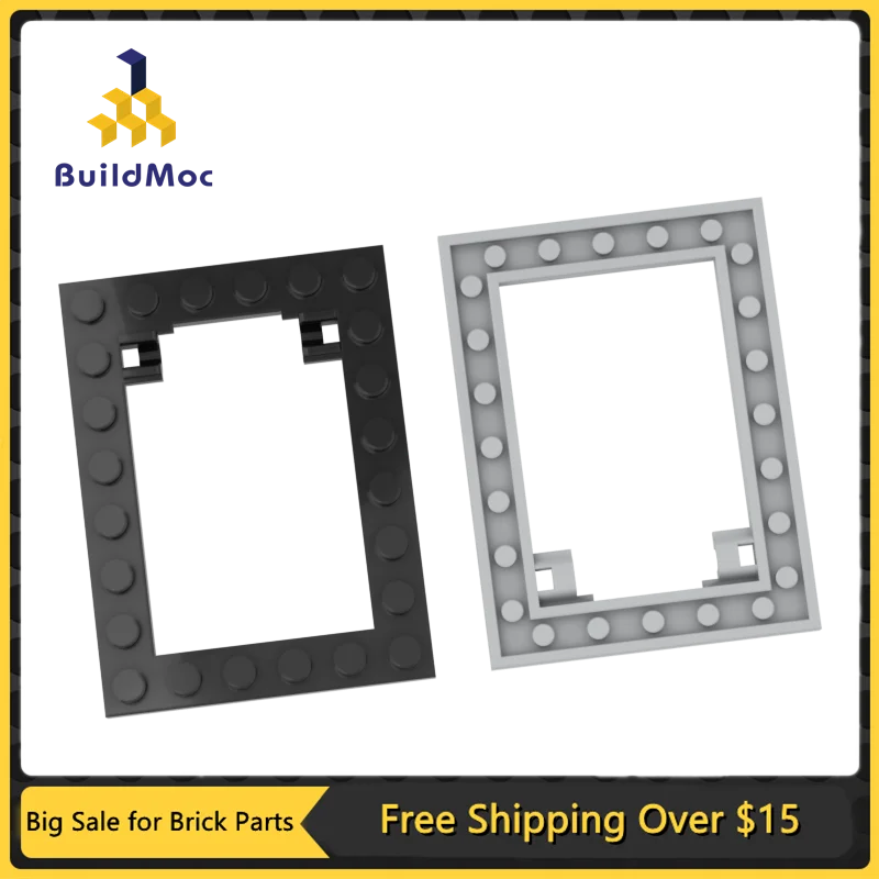 1Pc MOC Parts 92107 Plate Modified 6 x 8 Trap Door Frame Compatible Bricks DIY Assmble Building Blocks Particle Kid Toy Gift