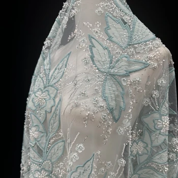 ผ้าปักเลื่อมสำหรับออกแบบวัสดุผ้าปักเลื่อมดอกไม้สำหรับชุดแต่งงานและชุดเดรสปาร์ตี้