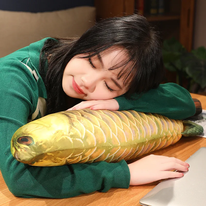 13 Styles Cute Simulation Gold Arowana Plush Toy Stuffed Cartoon Animal Fish Pillow Golden Fish Pillow Gift