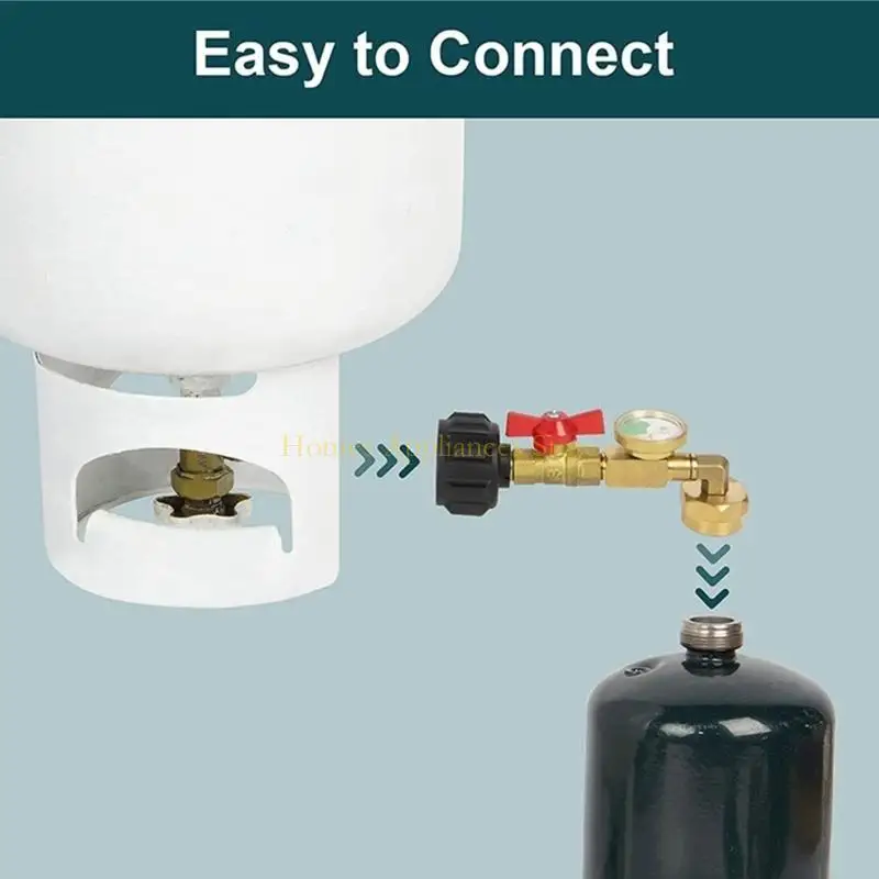 D0AB Inflador botella propano eficiente con adaptador propano medidores presión duradero