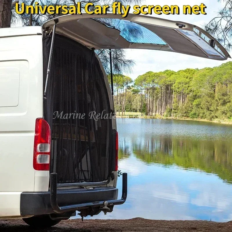 Fly ScreenNet Car Tailgate Mosquito Net Magnetic Curtains Car Sunshade ScreenNet Trunk Ventilation Mesh for VW T5 T6 SlidingDoor