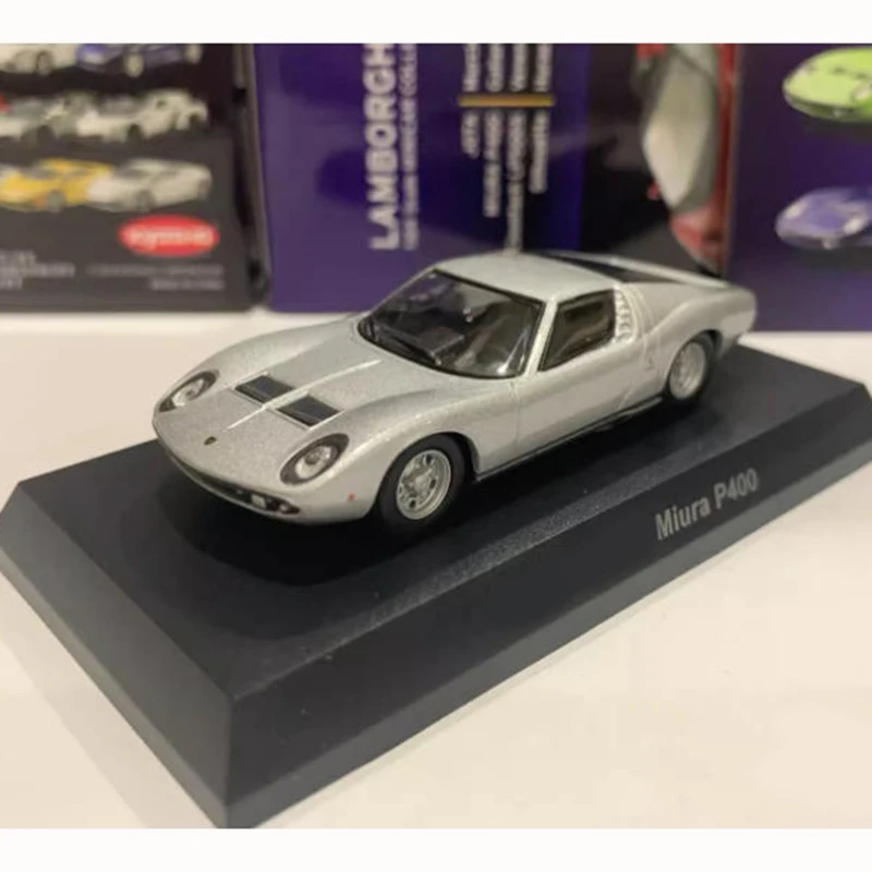 

KYOSHO 1/64 Miura P400 silver(No retail box)Alloy Car Model Classics Adult Souvenir Gift Hobby & Toys