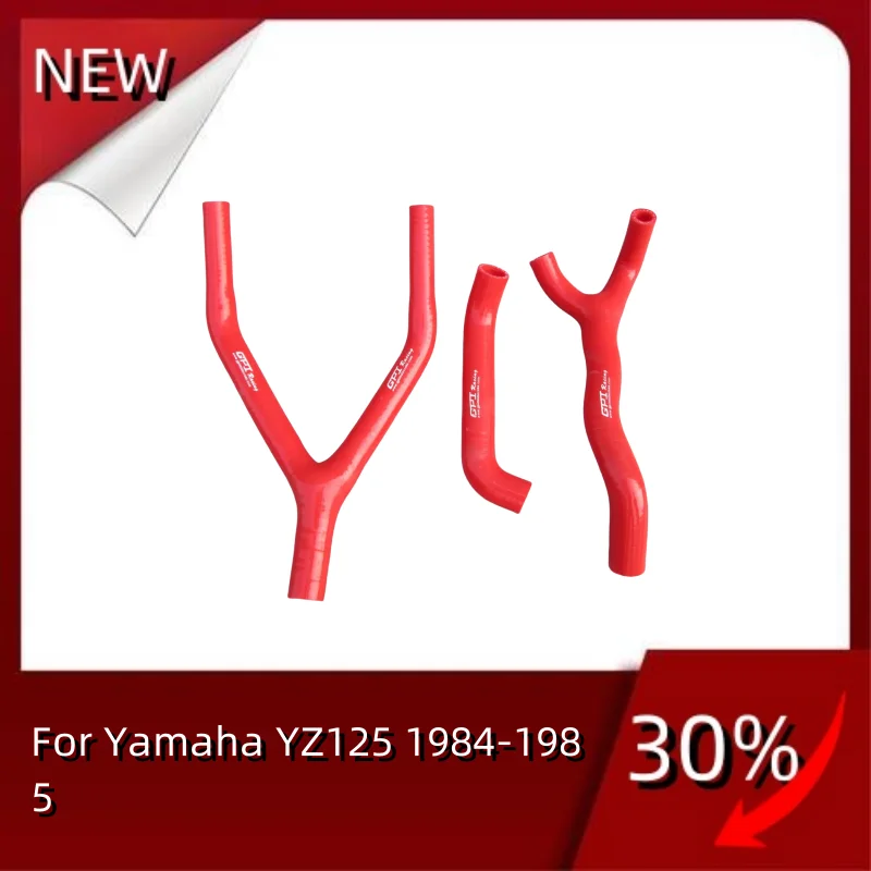 For Yamaha YZ125 1984-1985 YZ 125 Silicone Radiator Hose Pipe Tube Kit 1984 1985