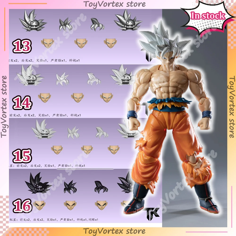 

TK CUSTOM TK013 TK014 TK015 K016 Dragon Ball Goku Ultra Instinct Accessory Heads Custom Headsculpt Set Action Figures Toys