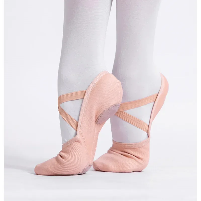 Adult Elastic Cloth Ballet Shoes Two-Sole Cat Claw Practice Dancing Ultra-Stretch Soft Sole Men and Women Dance Slipper