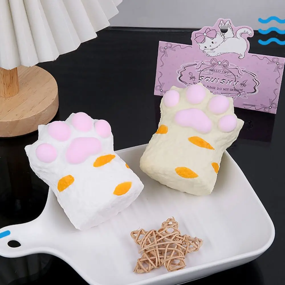 Brinquedo sensorial amassar pata de gato squeeze brinquedo silicone macio gato pata brinquedo fidget colorido 3d gato pata pitada brinquedo crianças boneca complicada